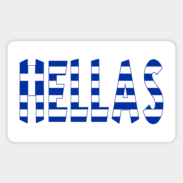 Hellas - Greece flag Magnet by Jambo Designs